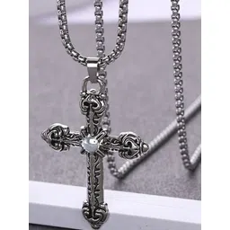 Minprice Silver Plated Stainless Steel Pendant with Chain-picture-31