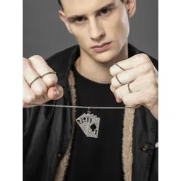 Minprice Unisex Silver-Plated Pendants with Chains-picture-25