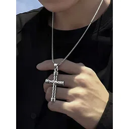 Minprice Unisex Silver-Plated Pendants with Chains-picture-27