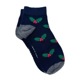 Mint & Oak Men Navy Blue Patterned Ankle-Length Socks-picture-15