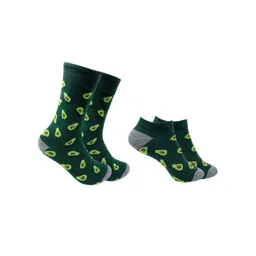 Mint & Oak Men Pack Of 2 Patterned Avocado on Toes Combo Socks-picture-15