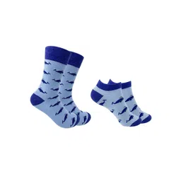 Mint & Oak Unisex Pack Of 2 Printed Anti-bacterial Calf-Length & Ankle Length Socks-picture-13