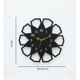 mint furnish Decorative Black Iron Wall Clock image 2