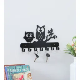 mint furnish Owl On Branch Black Metal Key holder-picture-23