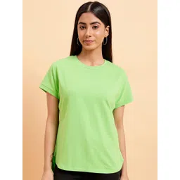 MINT STREET Round Neck Extended Sleeve Pure Cotton T-shirt-picture-32