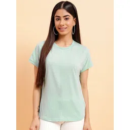 MINT STREET Round Neck Extended Sleeve Pure Cotton T-shirt-picture-34