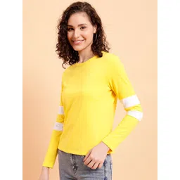 MINT STREET Striped Round Neck Pure Cotton T-shirt image 4