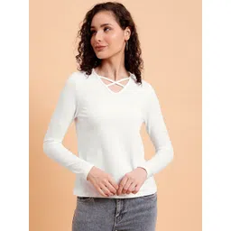 MINT STREET V-Neck Pure Cotton T-shirt-picture-40