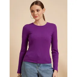 MINT STREET Women Solid Round Neck Top-picture-25