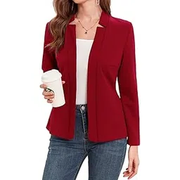 mintlimit Women's Casual Blazer Long Sleeve Open Front Business Work Office Blazer Jacket with Pockets 2024-picture-33