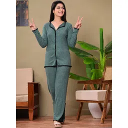 Mintmarie Women Striped Night suit-picture-31