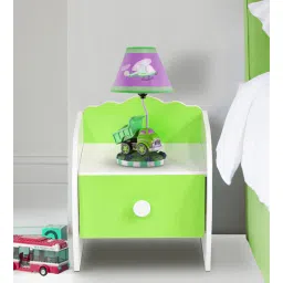 mintwud from pepperfry Friends Kids Bedside Table in White & Lime Green Finish-picture-12