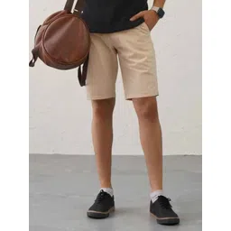 Minus One Men Solid Mid-Rise Shorts-image-14