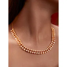 MINUTIAE Gold-Plated Crystal Studded Necklace-picture-35