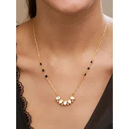 MINUTIAE Gold-Plated Crystals-Studded Mangalsutra-picture-31