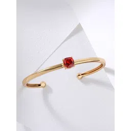 MINUTIAE Gold-Plated Red Crystals Cuff Bracelet-picture-36