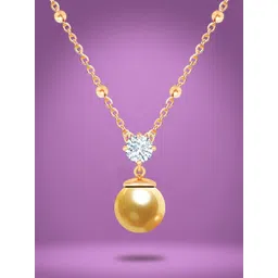 MINUTIAE Rose Gold-Plated Artificial Stones Studded & Pearls Beaded Minimal Necklace-picture-27