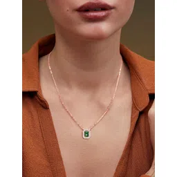 MINUTIAE Rose Gold-Plated Crystals Studded Jewellery Set-picture-10