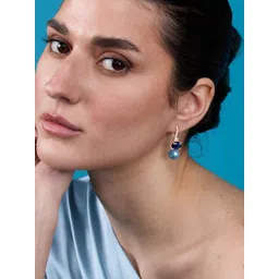 MINUTIAE Rose Gold-Plated Pearls Beaded Spherical Drop Earrings-picture-16