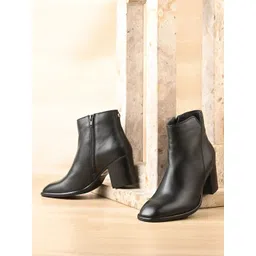 MIORAH Women Genuine Leather Block-Heeled Regular Boots-picture-36