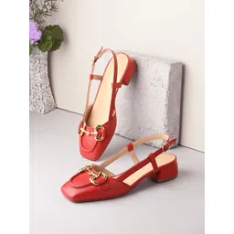 MIORAH Women Leather Backstrap Block Heels-picture-18