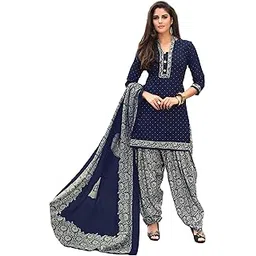 miraan Cotton Printed Readymade Salwar Suit For Women(MIRAANSAN2520, Blue)-picture-46