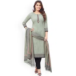 MIRAAN Ethnic Motifs Printed Pure Cotton Kurta with Trousers & With Dupatta-picture-20