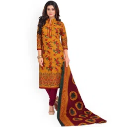 MIRAAN Floral Printed Pure Cotton Kurta With Salwar & Dupatta-picture-41