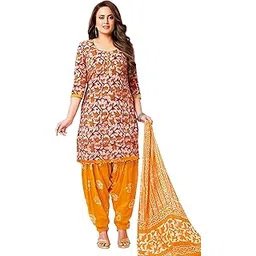 miraan Unstitched Cotton Batik Salwar Suit printed material For Women (SANBAT511, Yellow, Free Size)-picture-38