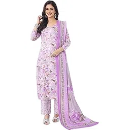 miraan Unstitched Printed Cotton Salwar Suit Dress Material For Women (BAND3308, Purple, Free Size)-picture-33