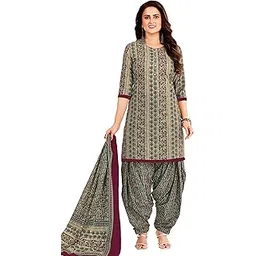 miraan Unstitched Printed Cotton Salwar Suit Dress Material For Women (SANRAN2177, Green, Free Size)-picture-14