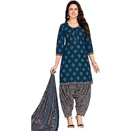 miraan Unstitched Printed Cotton Salwar Suit Dress Material For Women (SANRAN2353, Green, Free Size)-picture-23
