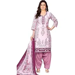 miraan Unstitched Printed Cotton Salwar Suit Dress Material For Women (SANRAN2358, Pink, Free Size)-picture-18