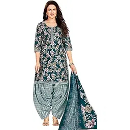 miraan Unstitched Printed Cotton Salwar Suit Dress Material For Women (SANRAN2372, Green, Free Size)-picture-32