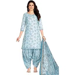 miraan Unstitched Printed Cotton Salwar Suit Dress Material For Women (SANRAN2378, Blue, Free Size)-picture-15