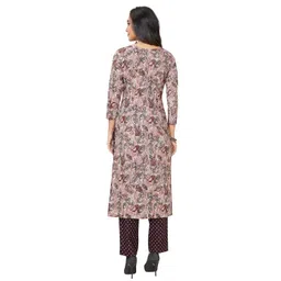 miraan Unstitched Printed Cotton Salwar Suit Material For Women (BAND2915, Grey, Free Size) image 2