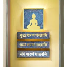 miraayaa Buddha Mantra Resin Wall Hanging-picture-38