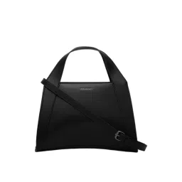 Miraggio Black Medium Satchel Handbag-image-43