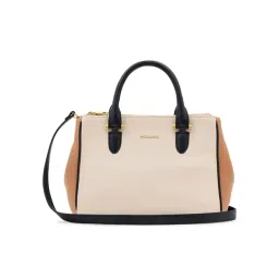 Miraggio Blair Ivory Textured Large Leather Satchel-picture-13