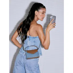 Miraggio Blue Liv Textured Medium Leather Cross Body Bag-picture-48