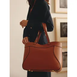 MIRAGGIO Brown Samantha 14 Inch Laptop Tote Bag (Large)-image-16
