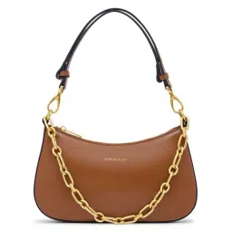 Miraggio Brown Solid Medium Shoulder Handbag-picture-28