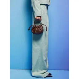 Miraggio Brown Solid Small Handbag-image-43