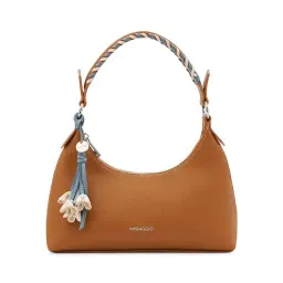 Miraggio Chocolate Textured Medium Hobo Bag-picture-45