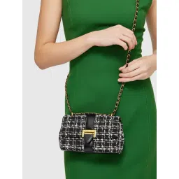 Miraggio Estelle Black Small Textured Cross Body Bag-picture-46