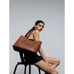 Miraggio Kris Brown Textured Large Tote-image-21