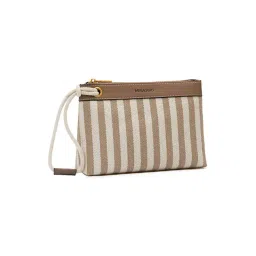 Miraggio Marina Beige Striped Medium Pouch image 3