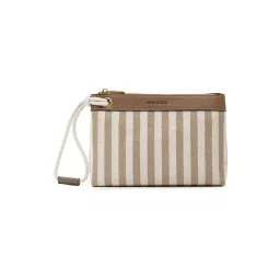 Miraggio Marina Beige Striped Medium Pouch image 1