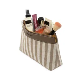 Miraggio Marina Beige Striped Medium Pouch image 5