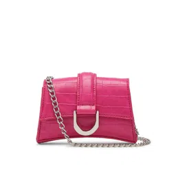 MIRAGGIO Pink Mini Croc-Textured Crossbody Bag-picture-12